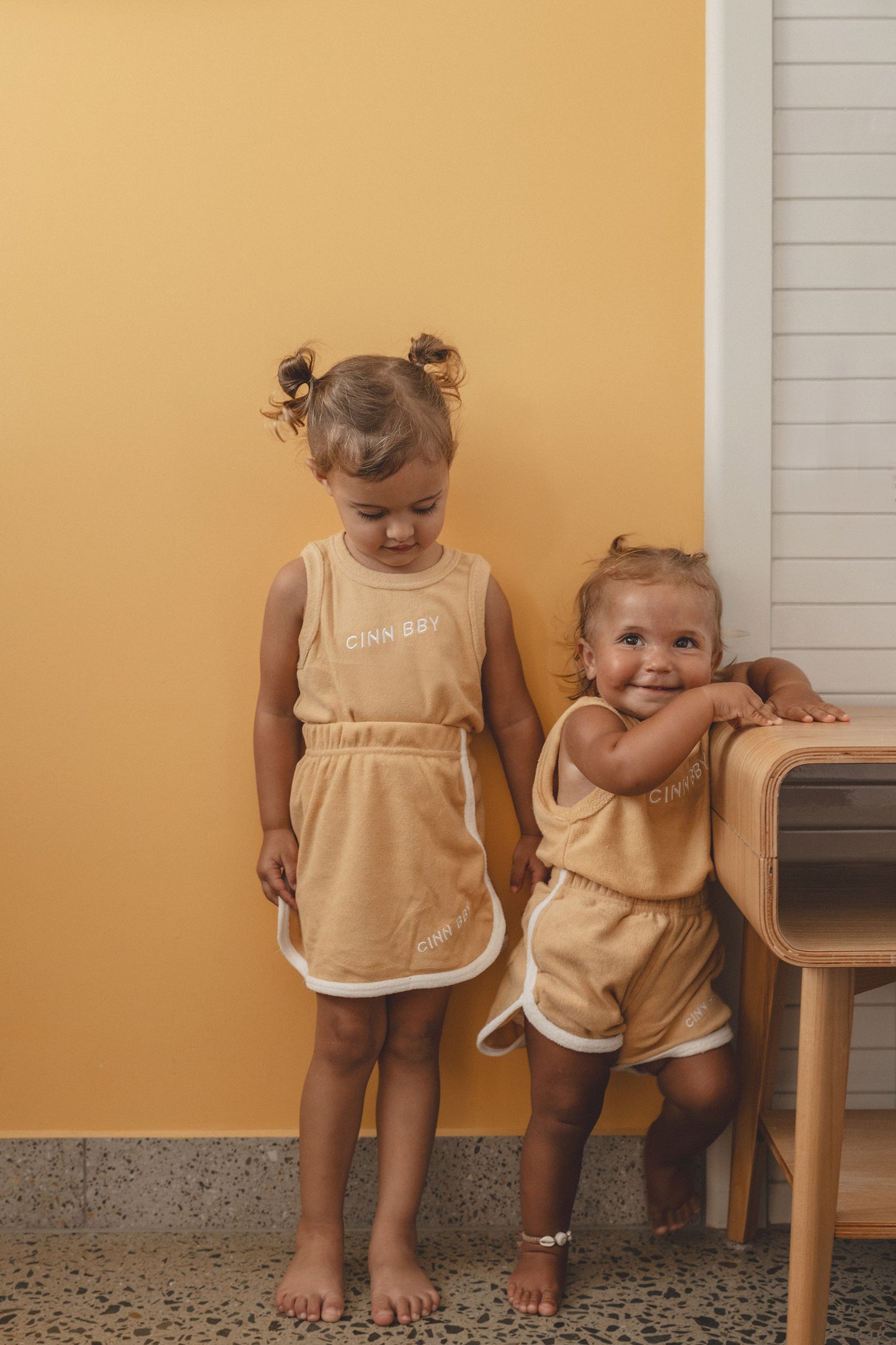 Terry set skirt - orange