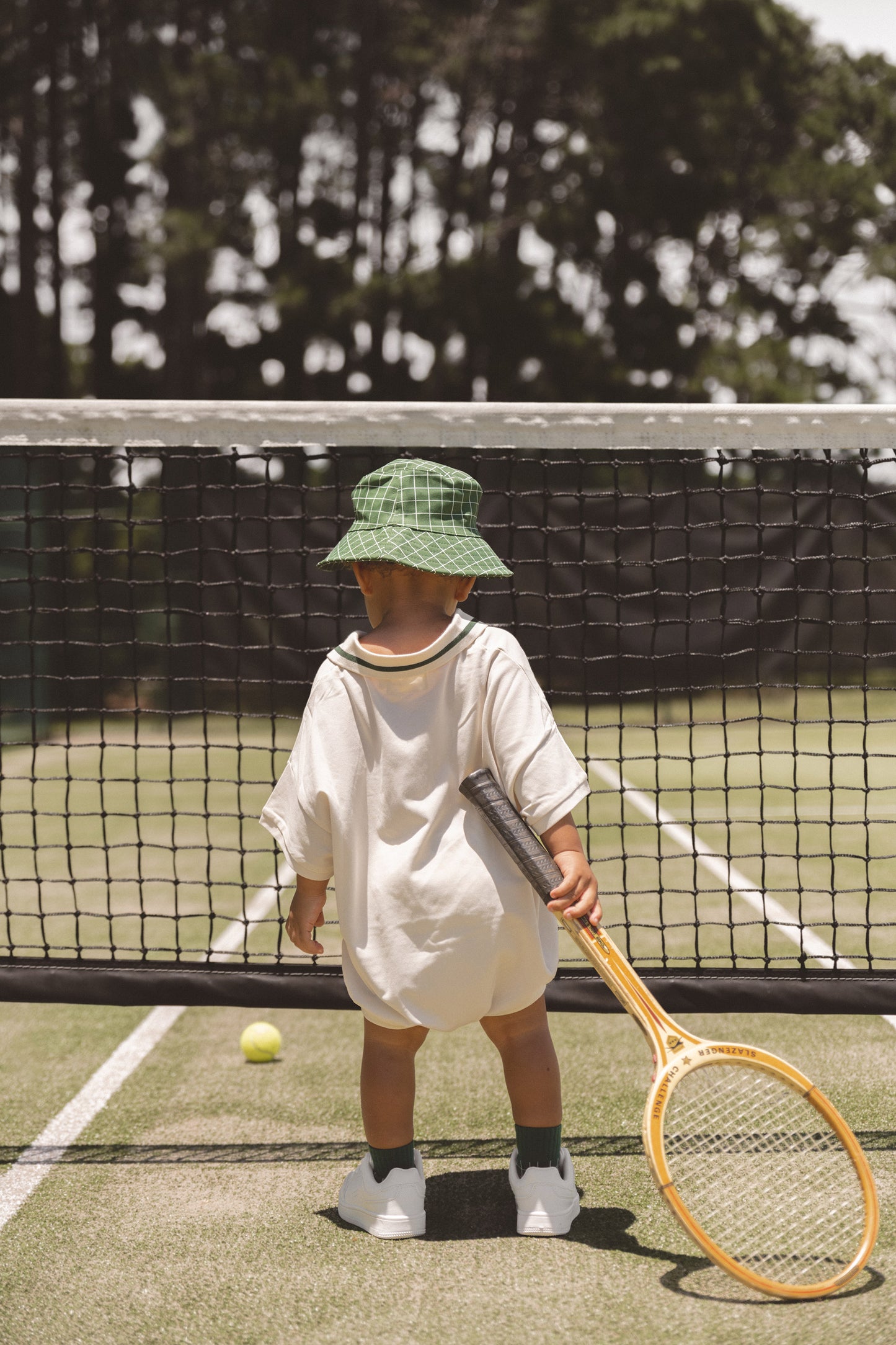 Polo shirt romper - olive