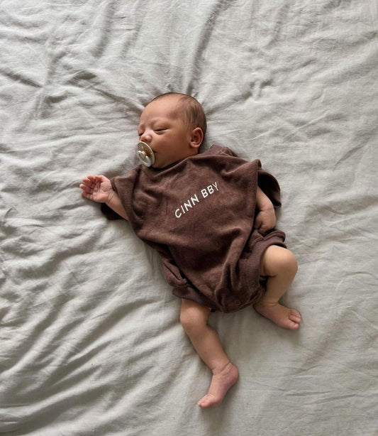 Terry romper - chocolate